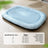 Cooling ice pad cat bed with raised edge in blue, photo 16