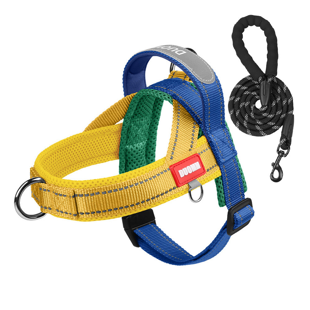 Saddle dog harnesses in two tone and tactical styles