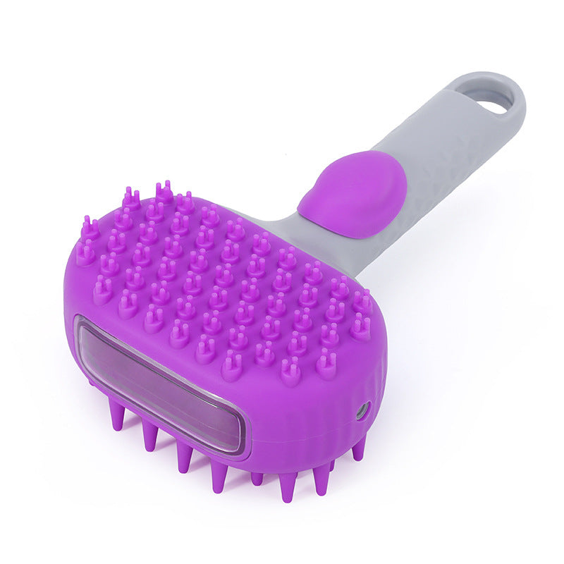 Silicone Pet Bath Brush with Shampoo Dispenser for Massage