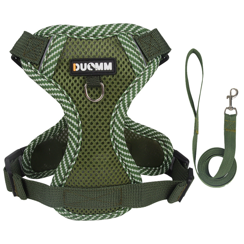 Breathable mesh vest harness for dogs and cats in 10 colour options