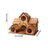 Natural wooden five hole bird nest box house, view 10