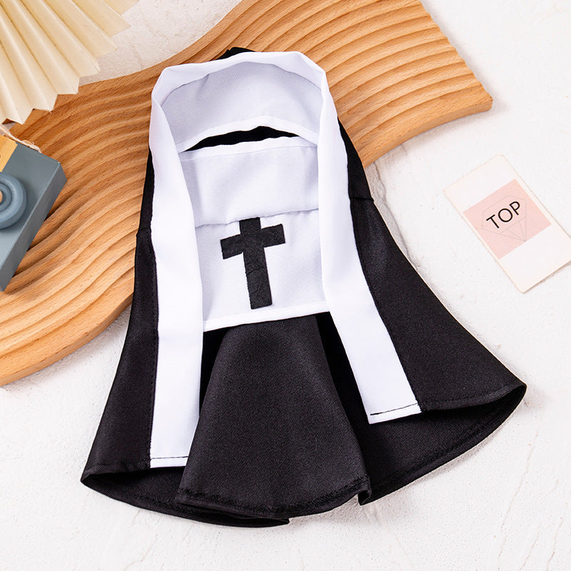 Funny nun costume for small cats and dogs