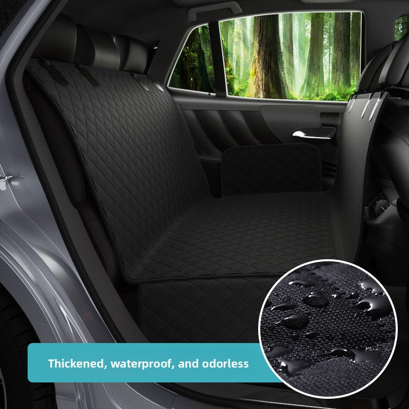 Waterproof dog car seat cover on rear seat, photo 4 of 7