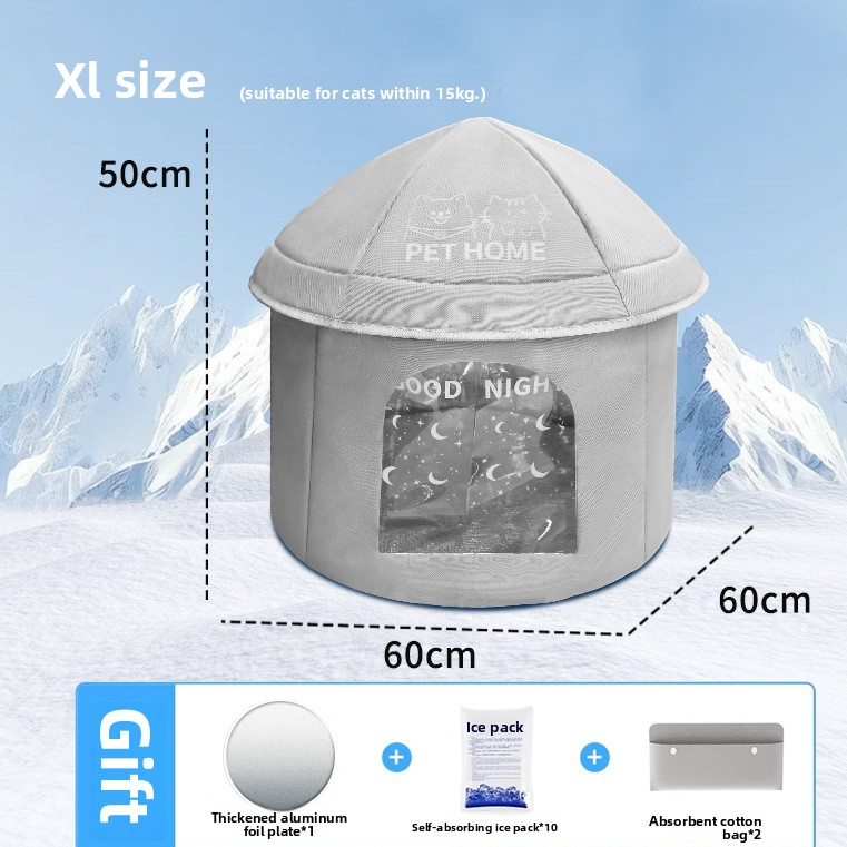 Summer pet cooling house with ice pack slots, product image 8