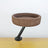 Light grey floating desktop cat bed on black wooden stand, photo 8