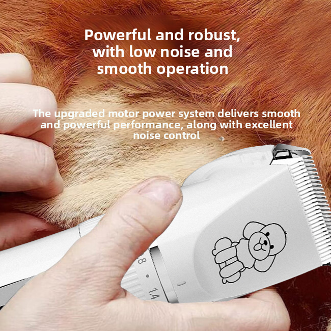Rechargeable Pet Hair and Paw Trimmer with Dual LCD Display