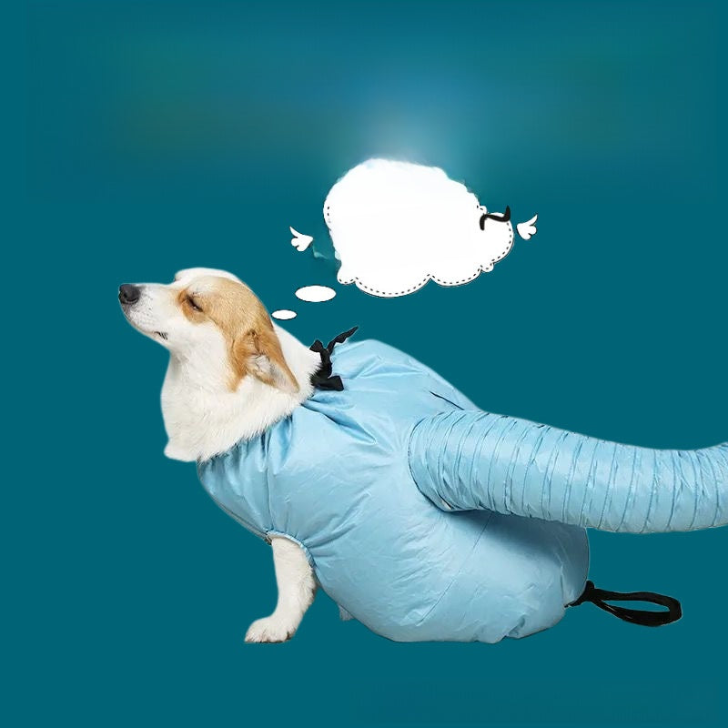 Foldable pet drying bag in Oxford cloth with head opening