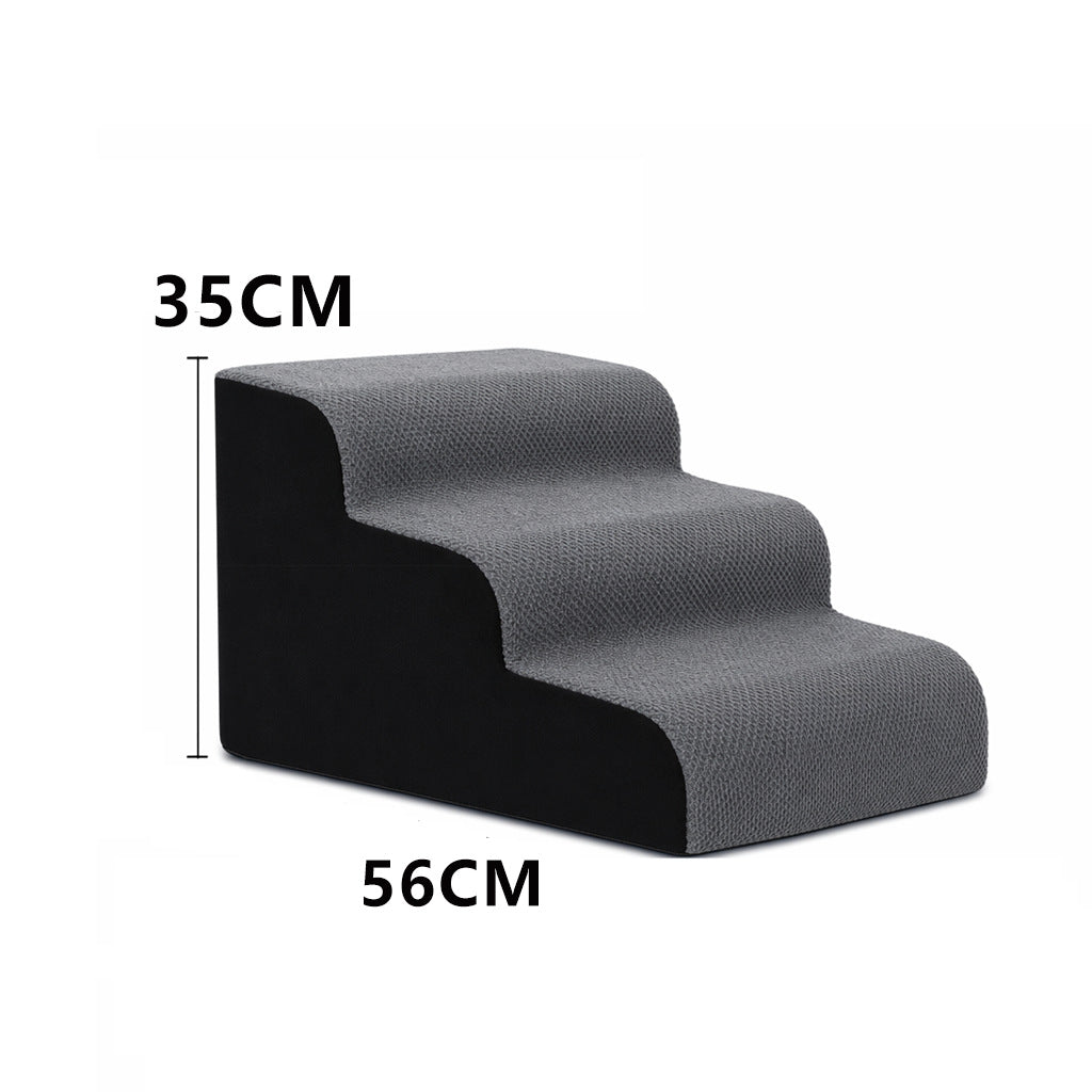 Pet ramp stairs with removable washable cover in Grey 3 Step Standard, size Ramp Stairs