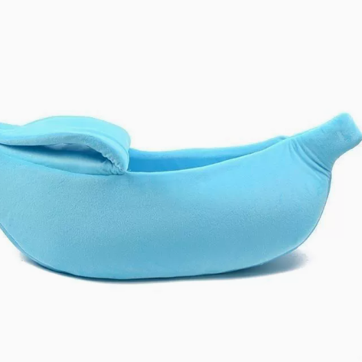 Playful fruit-shaped pet bed with curved sides, close-up detail view