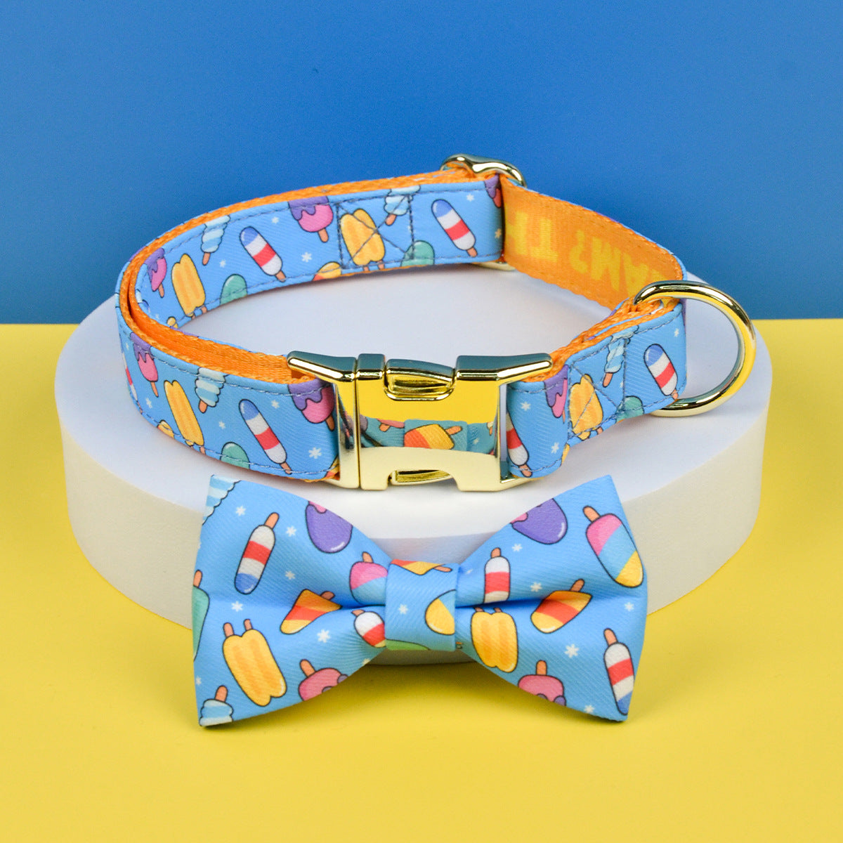 Patterned dog harness with ID tag in purple heart print, product image 36