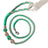 Hand braided Christmas pattern pet lead in bright orange