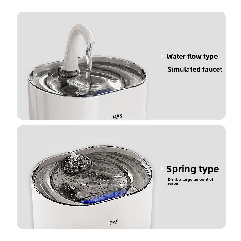 2L Pet Water Fountain with Smart Sensor, Quiet USB Pump and Replaceable Filter