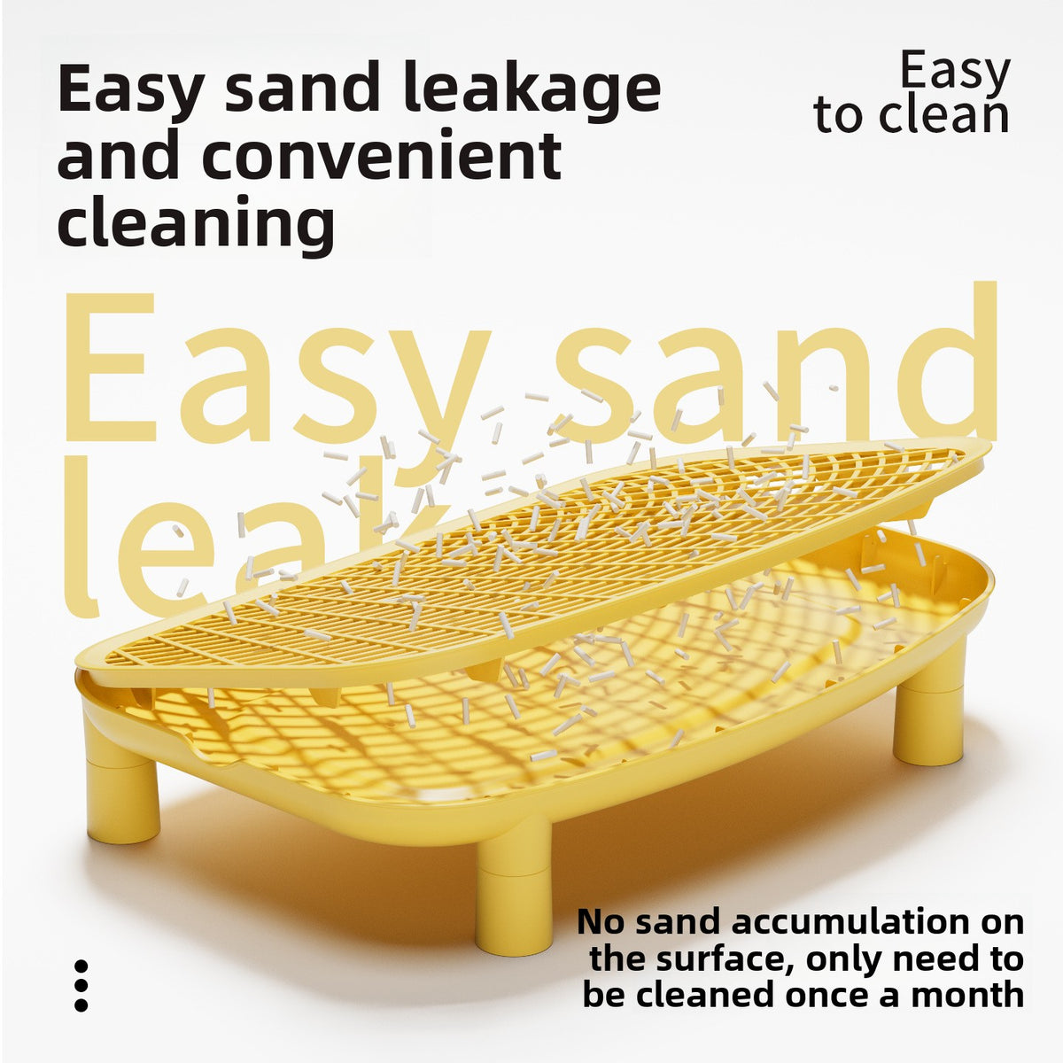 Double Layer Cat Litter Mat with Removable Feet and Anti-Splash