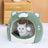 Egg shaped cloud pet nest in soft green cloth, product image 6