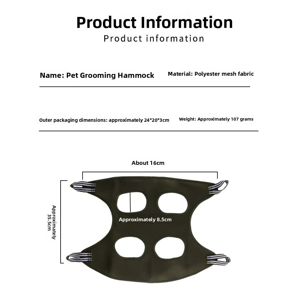 Multifunctional Pet Grooming Hammock and Washing Bag Set