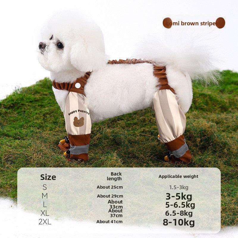 Four leg dog coverall with belly guard, available in 9 styles, image 44