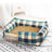 Check pattern pet nest bed with removable washable cover, photo 20 of 77
