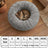 Grey bear paw shaped round plush pet bed, view 48