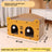 Corrugated cardboard cat scratcher house and den, product overview photo