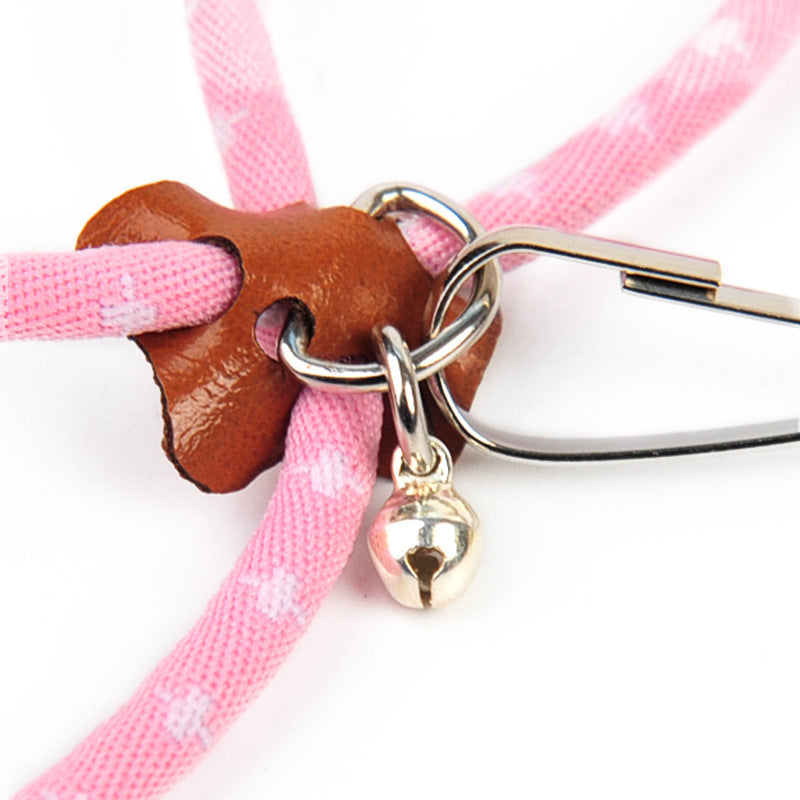 Round rope harness and lead for cats in 2 colour options