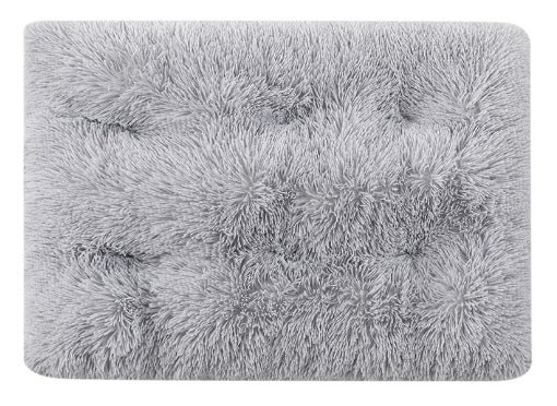 Soft shaggy pet nest bed for cats and dogs in Shaggy Rainbow, product detail photo