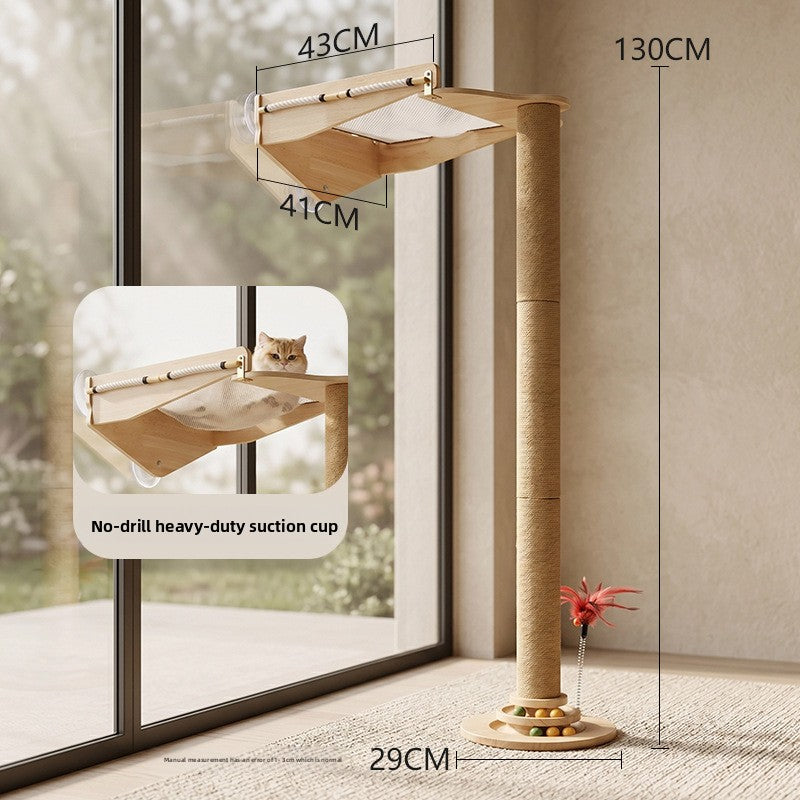 Vertical sisal cat scratching post and climbing frame, additional product photo