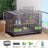 Iron bird cage for budgies and cockatiels in black or white, view 21