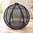 Rolling mesh cat playpen on wheels, full product photo