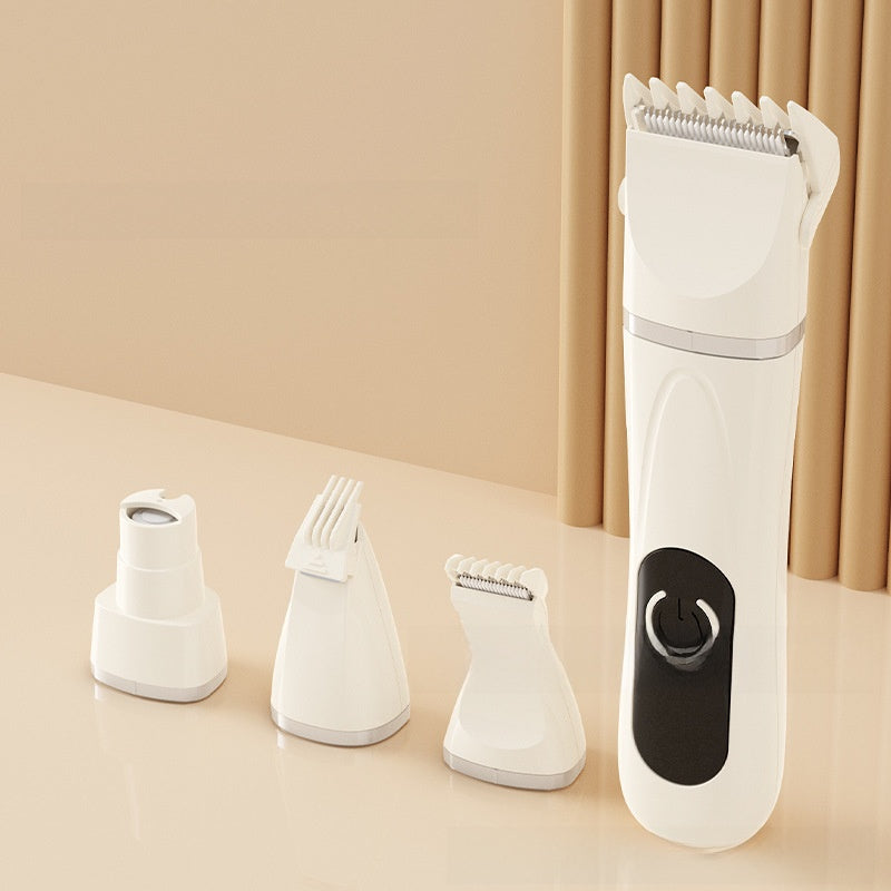 4-in-1 Pet Grooming Clipper Kit with Paw, Face and Nail Heads