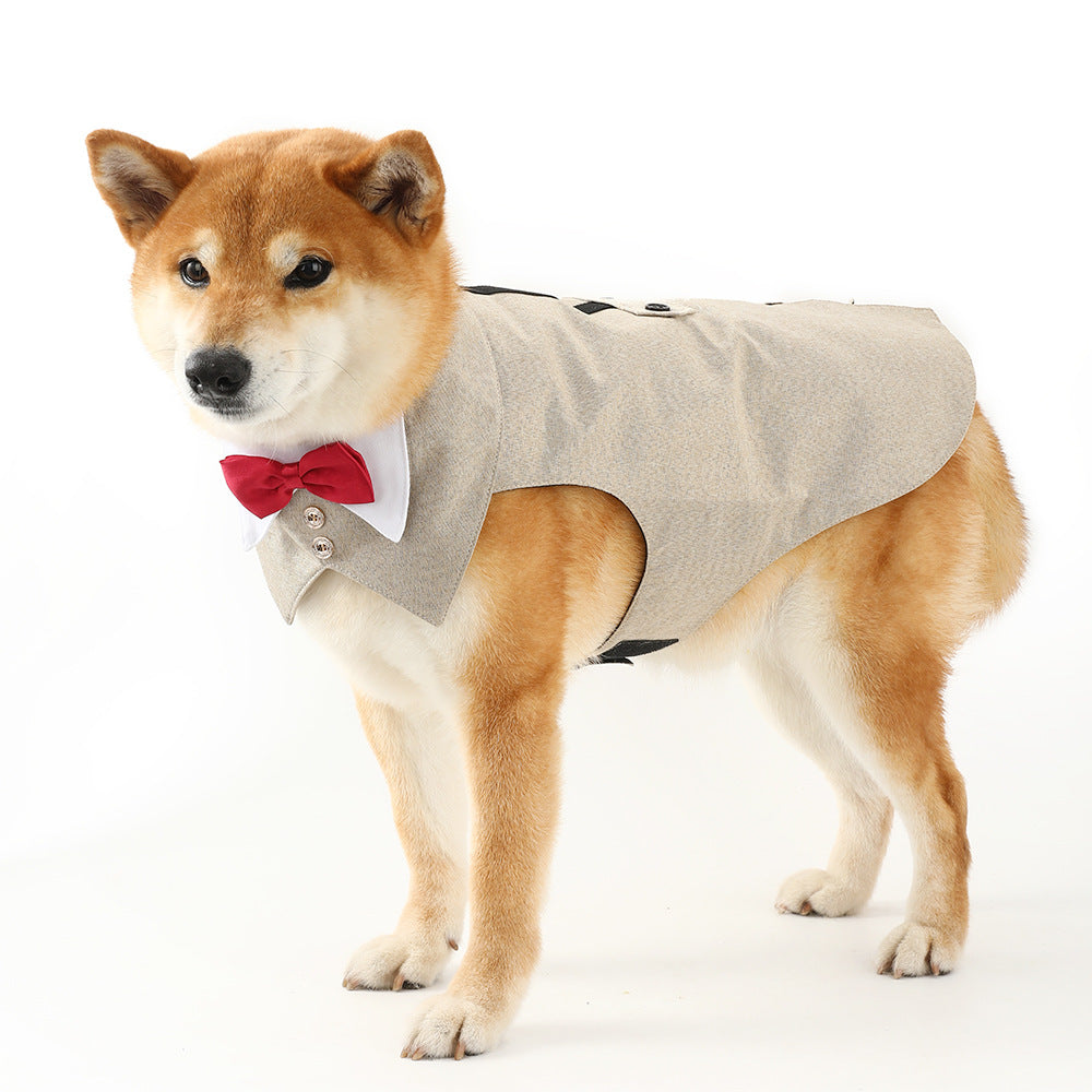 Dog tuxedo vest with bow tie, available in 13 styles, image 64