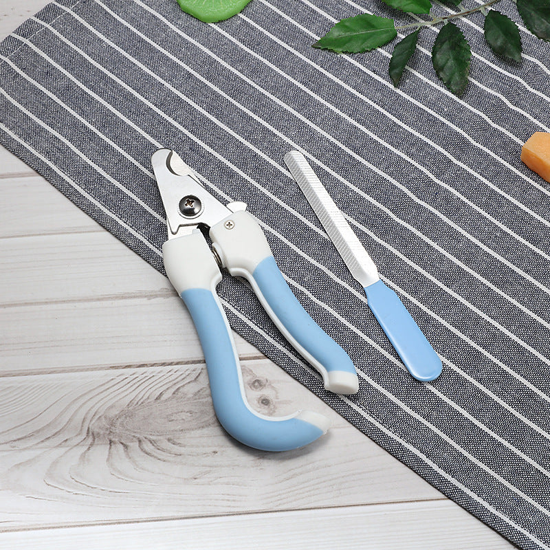 Stainless Steel Pet Nail Clippers with Wave or Curved Handle
