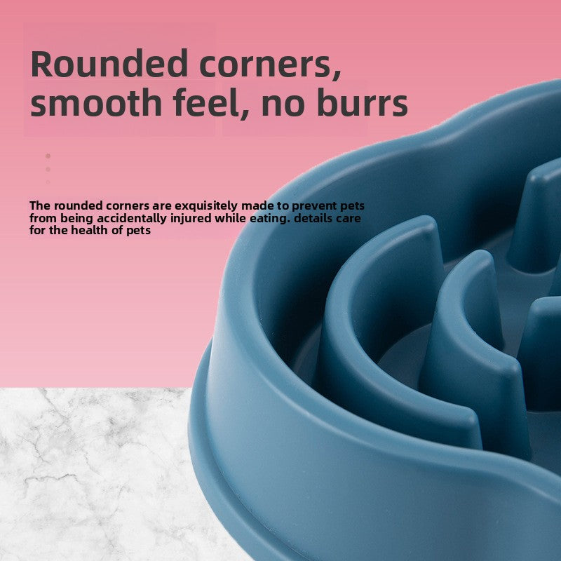 Slow Feeding Dog Bowl with Non-Slip Silicone Pad