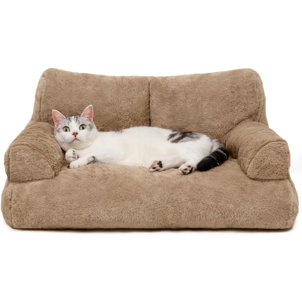 Sofa Style Plush Kennel Bed for Dogs and Cats, S to XXXL