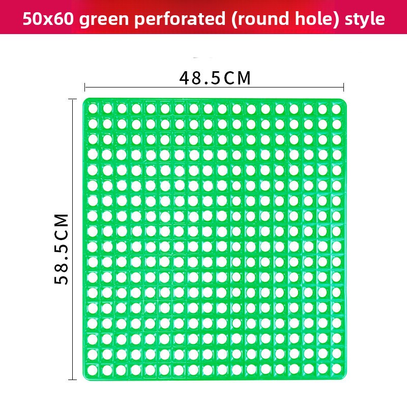 Green plastic rabbit cage floor mat with drainage holes, view 9