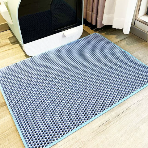 Honeycomb Mesh Cat Litter Trapping Mat with Raised Edge