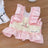 Princess cotton dog dress with matching lead in Pink Dress with Pink Lead, material detail
