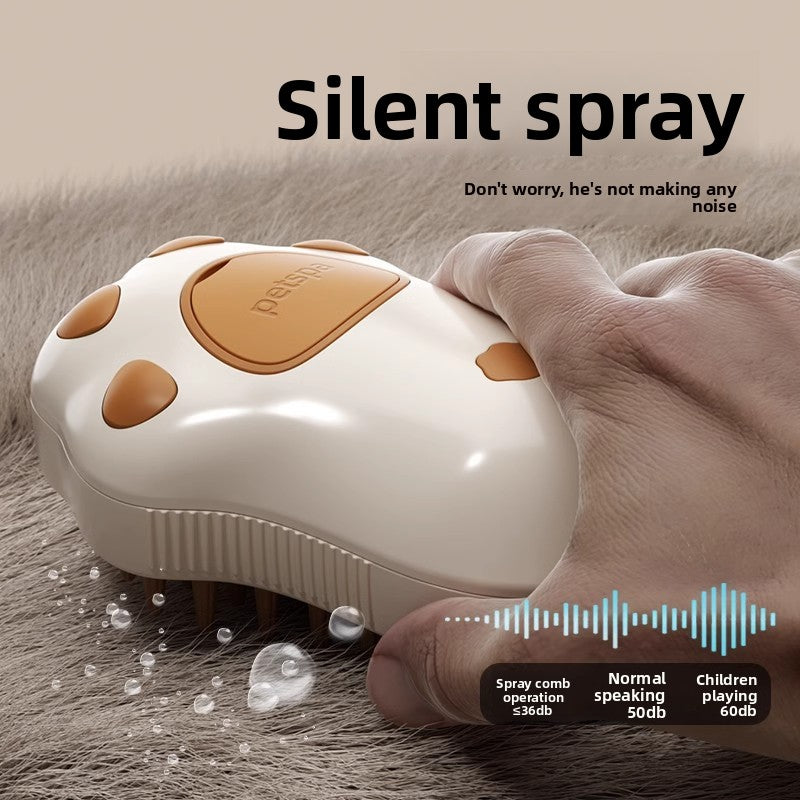 Cat Paw Spray Grooming Comb, Water Mist Massage Brush