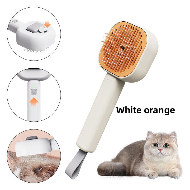 Self-Cleaning Pet Grooming Comb with Massage Tips