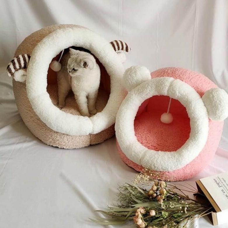 Cute animal themed cat nest with mouse ears, product image 3