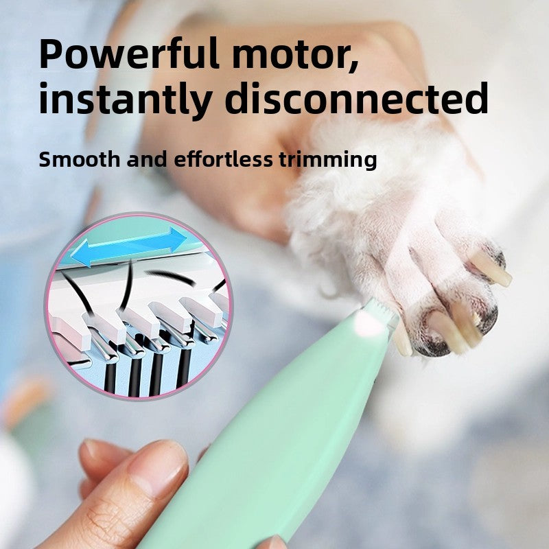 Waterproof Paw Trimmer with LED Display and Ceramic Blade for Pets