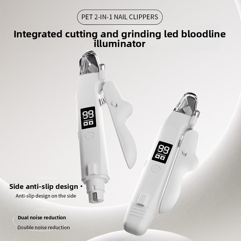 Electric Pet Nail Clipper and Grinder Combo with Safety Guard