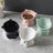 Cute Ceramic Raised Cat Bowl with Bell Detail and Anti-Spill Stable Base in Four Colours
