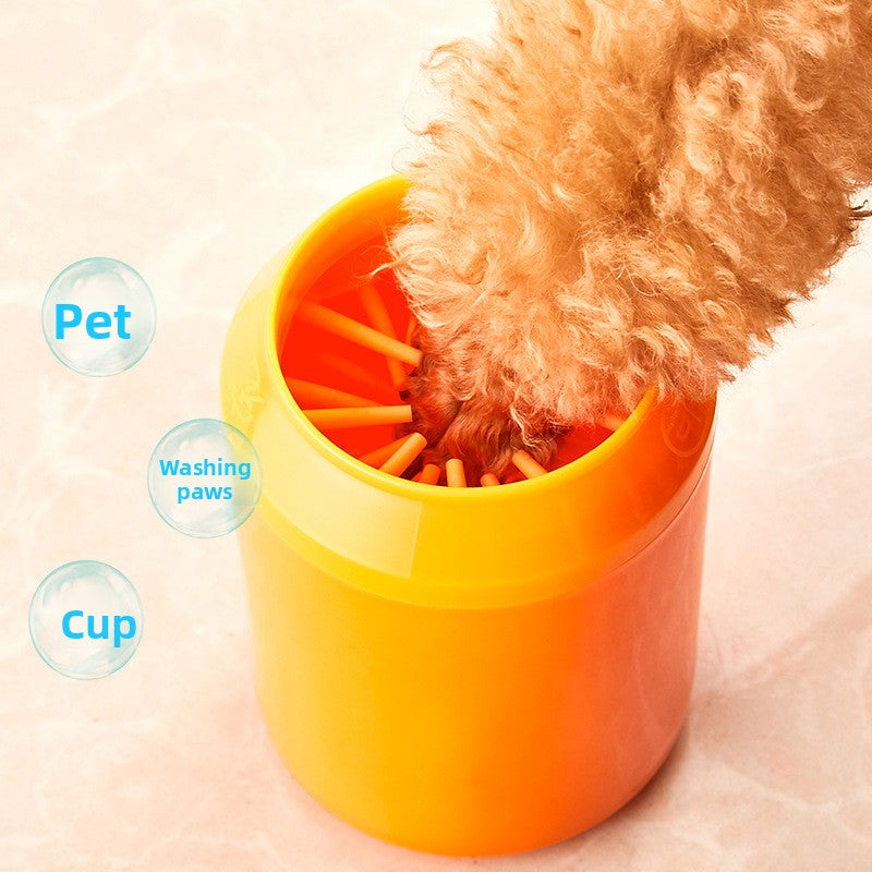 Pet Paw Cleaning Cup with Silicone Bristles for Dogs and Cats