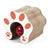 Accordion corrugated cardboard cat scratcher with paw print, photo 6 of 6