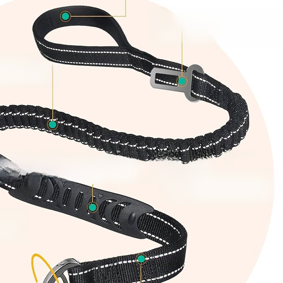 Elastic bungee dog lead, available from Pet Royale UK