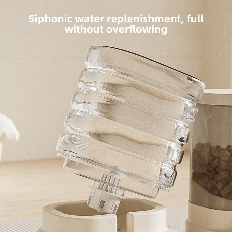 Automatic Pet Food and Water Dispenser with Transparent Design and Included Filter