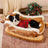Christmas sleigh pet house with warm padding for small dogs, photo 1 of 10