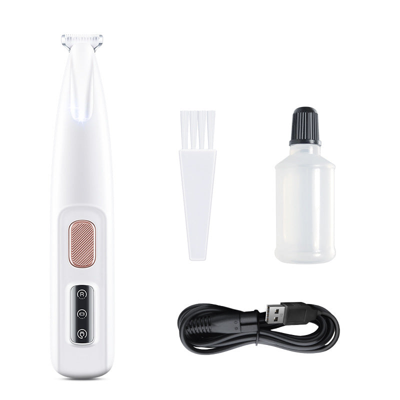 Waterproof Ceramic Blade Paw Trimmer with LED Light for Dogs and Cats