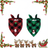 Christmas printed pet bandana for dogs and cats in Green Letters, in a home setting