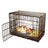Small dog crate with separate toilet area, photo from another angle